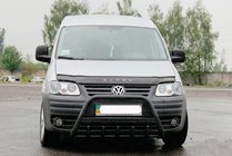 Volkswagen Caddy 2004–2010 Přední ochranný rám WT004 Black (nerez) fotografie 2