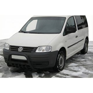 Přední ochranný rám WT004 Black (nerez) Volkswagen Caddy 2004–2010 fotografie 1