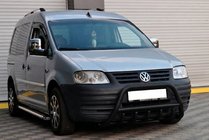Volkswagen Caddy 2004–2010 Přední ochranný rám WT003 Black (nerez) fotografie 2