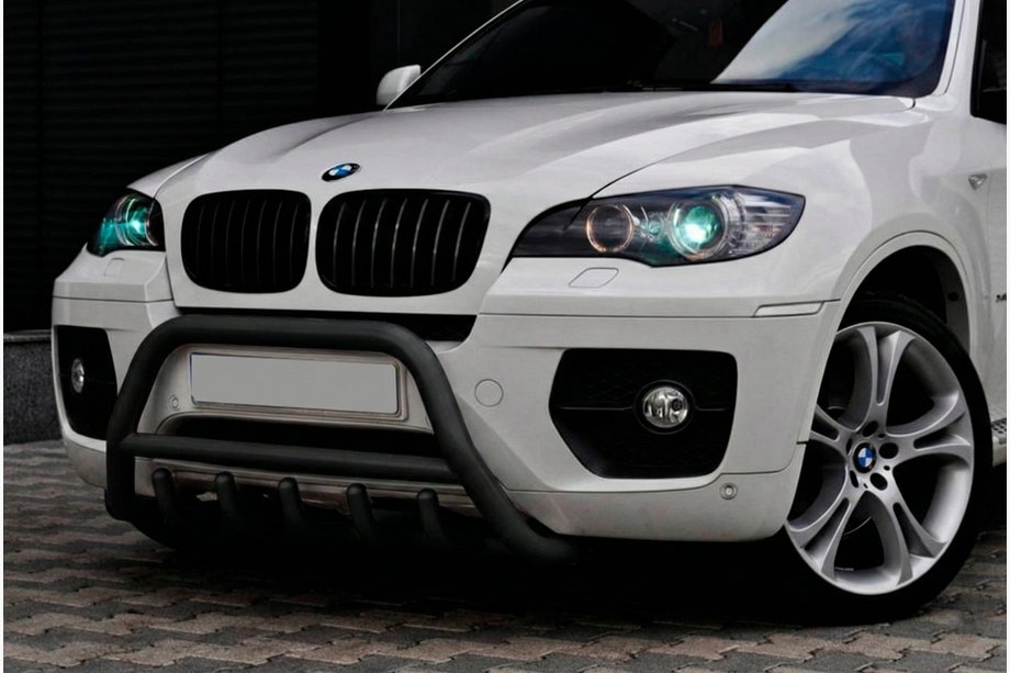 BMW X6 E71 2008–2014 Přední ochranný rám WT003 Black (nerez) Image