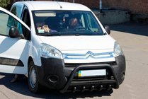 Citroen Berlingo 2008–2018 Přední ochranný rám WT004 Black (nerez) fotografie 3