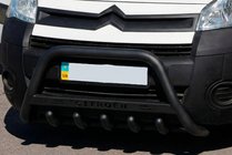 Citroen Berlingo 2008–2018 Přední ochranný rám WT004 Black (nerez) fotografie 1