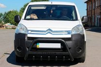 Citroen Berlingo 2008–2018 Přední ochranný rám WT004 Black (nerez) fotografie 2