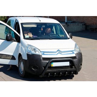 Přední ochranný rám WT004 Black (nerez) Citroen Berlingo 2008–2018 fotografie 3