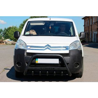 Přední ochranný rám WT004 Black (nerez) Citroen Berlingo 2008–2018 fotografie 2