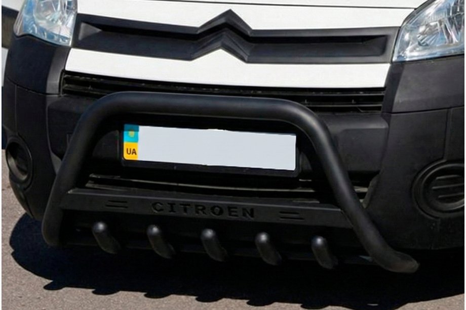 Citroen Berlingo 2008–2018 Přední ochranný rám WT004 Black (nerez) Image