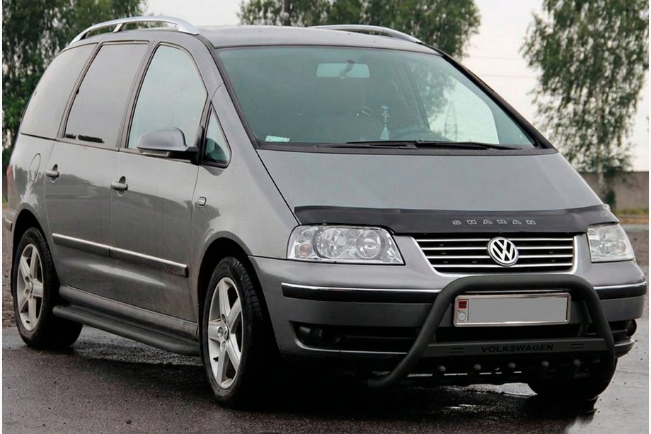 Volkswagen Sharan 1995–2010 Přední ochranný rám WT004 Black (nerez) Image