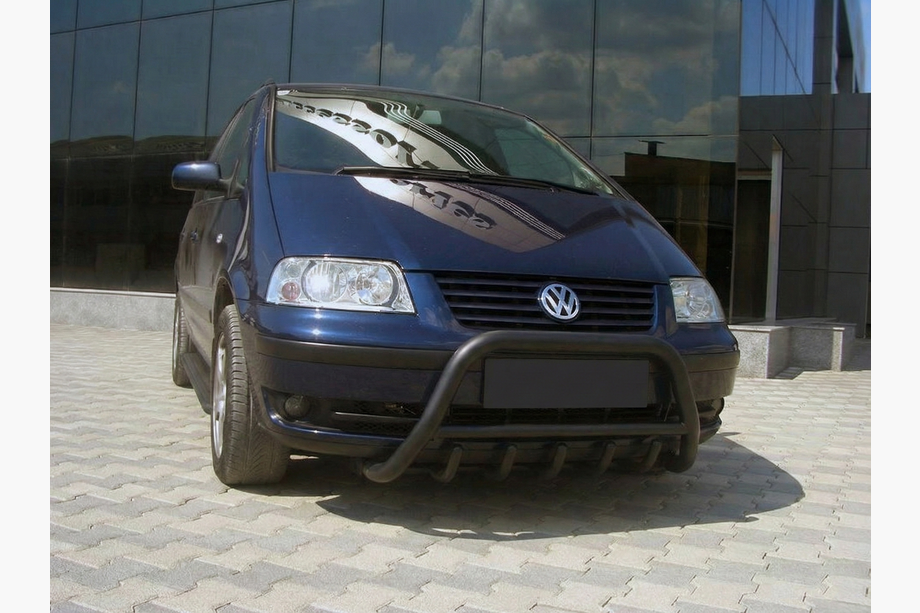 Volkswagen Sharan 2010–2023 Přední ochranný rám WT003 Black (nerez) Image