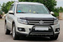 Volkswagen Tiguan 2007–2016 Přední ochranný rám WT003 Black (nerez) fotografie 1