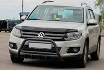 Volkswagen Tiguan 2007–2016 Přední ochranný rám WT003 Black (nerez) fotografie 2