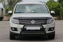 Volkswagen Tiguan 2007–2016 Přední ochranný rám WT003 Black (nerez) fotografie 4