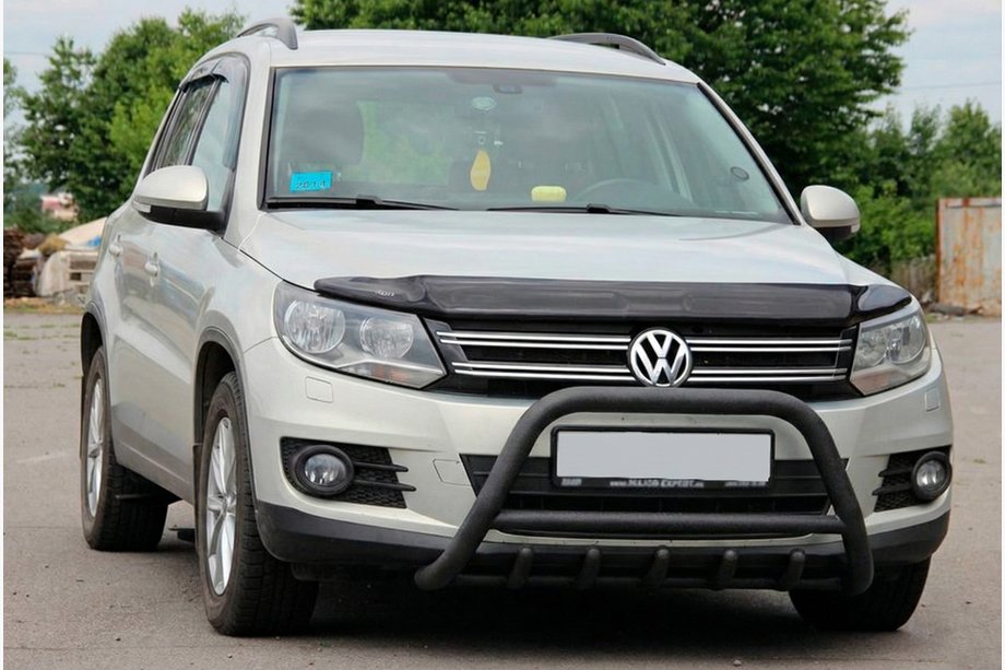 Volkswagen Tiguan 2007–2016 Přední ochranný rám WT003 Black (nerez) Image