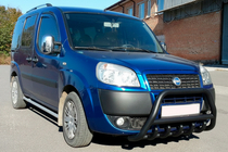 Fiat Doblo I 2005–2010 Přední ochranný rám WT003 Black (nerez) fotografie 1