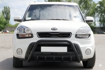 Kia Soul I 2008–2013 Přední ochranný rám WT004 Black (nerez) fotografie 1