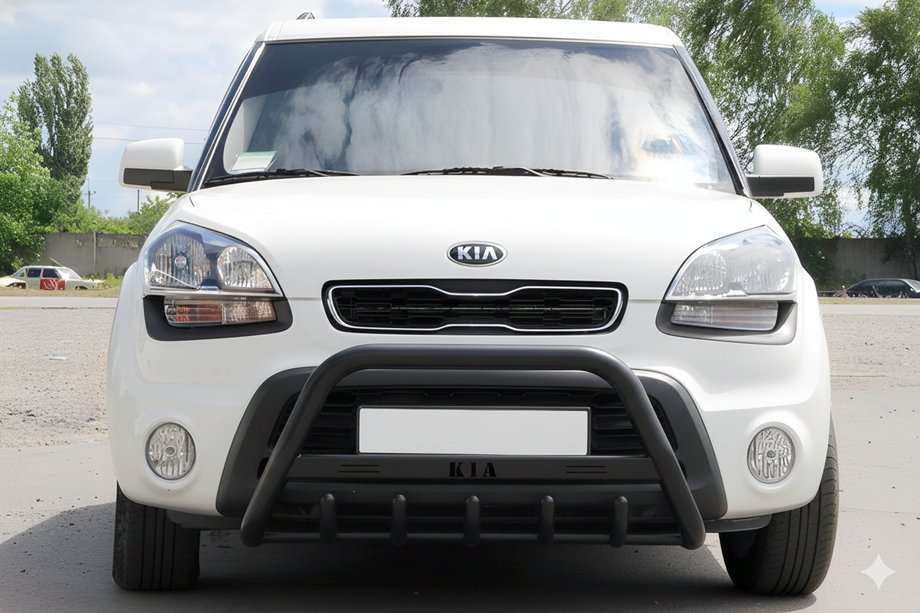 Kia Soul I 2008–2013 Přední ochranný rám WT004 Black (nerez) Image