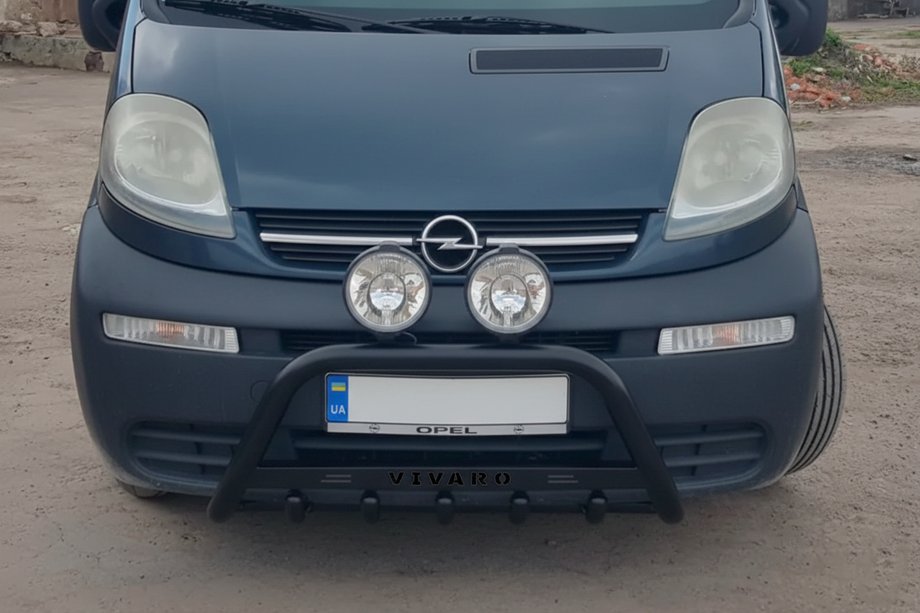 Opel Vivaro 2001–2015 Přední ochranný rám WT004 Black (nerez) Image