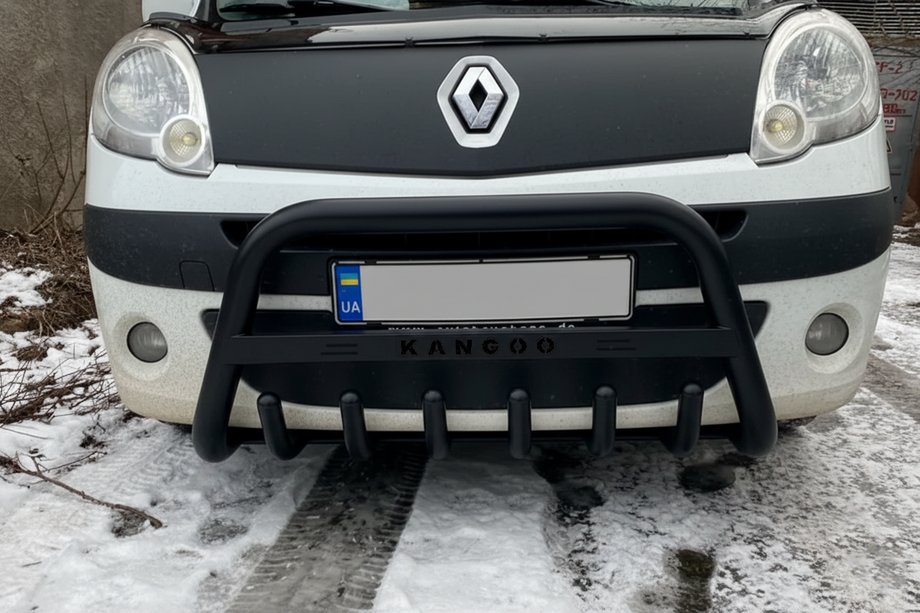 Renault Kangoo 2008–2020 Přední ochranný rám WT004 Black (nerez) Image
