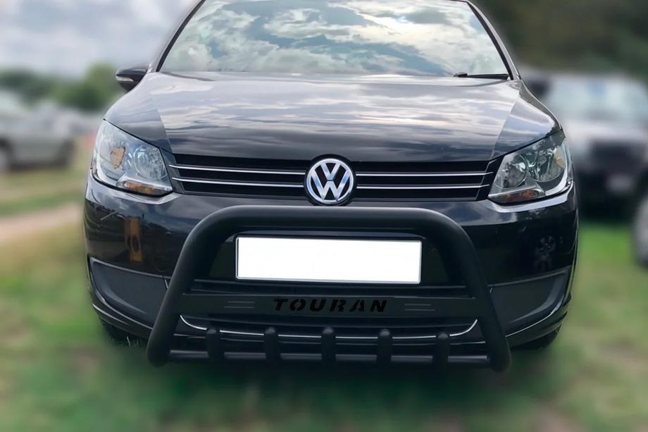 Volkswagen Touran 2010–2015 Přední ochranný rám WT004 Black (nerez) Fotografie 1