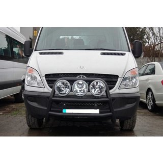Vysoký přední ochranný rám WT018 Black (nerez) Mercedes Sprinter W906 2006–2018 fotografie 2