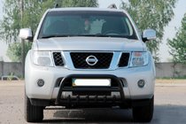 Nissan Navara 2006–2015 Přední ochranný rám WT008 Black (nerez) fotografie 2