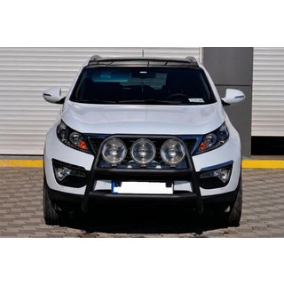 Přední ochranný rám WT018 Black (nerez) Kia Sportage 2010–2015 fotografie 1