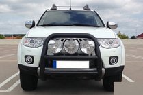 Mitsubishi L200 2006–2015 Přední ochranný rám WT018 Black (nerez) fotografie 2