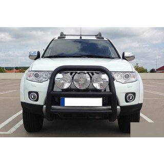 Přední ochranný rám WT018 Black (nerez) Mitsubishi L200 2006–2015 fotografie 2