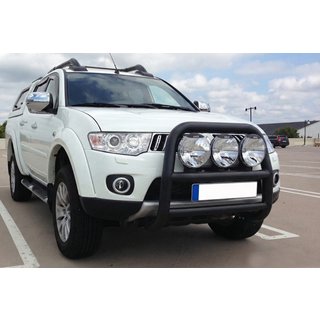 Přední ochranný rám WT018 Black (nerez) Mitsubishi L200 2006–2015 fotografie 1