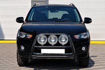 Mitsubishi Outlander 2006–2012 Přední ochranný rám WT018 Black (nerez) fotografie 1