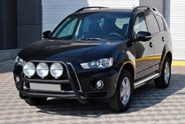 Mitsubishi Outlander 2006–2012 Přední ochranný rám WT018 Black (nerez) fotografie 2