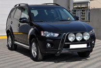 Mitsubishi Outlander 2006–2012 Přední ochranný rám WT018 Black (nerez) fotografie 3