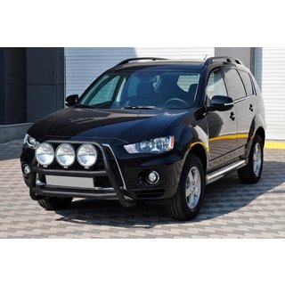 Přední ochranný rám WT018 Black (nerez) Mitsubishi Outlander 2006–2012 fotografie 2
