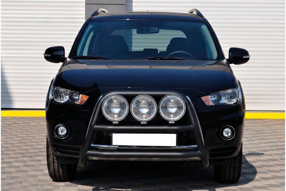 Mitsubishi Outlander 2006–2012 Přední ochranný rám WT018 Black (nerez) Image