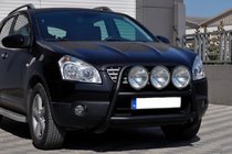 Nissan Qashqai 2007–2010 Přední ochranný rám WT018 Black (nerez) fotografie 2