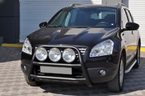 Nissan Qashqai 2007–2010 Přední ochranný rám WT018 Black (nerez) fotografie 3