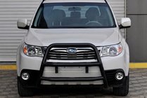 Subaru Forester 2008–2013 Přední ochranný rám WT018 Black (nerez) fotografie 3