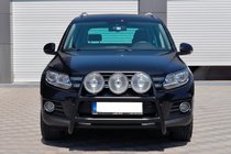 Volkswagen Tiguan 2007–2016 Přední ochranný rám WT018 Black (nerez) fotografie 2