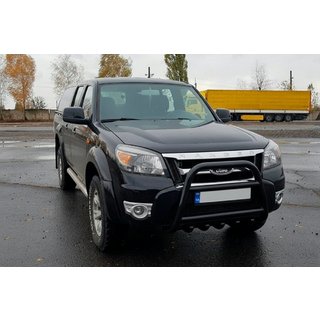 Přední ochranný rám (bullbar) QT008 Black (nerez) Ford Ranger 2007–2011 fotografie 2
