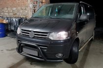 Volkswagen T5 2010–2015 Nerezový ochranný rám (kengurin) WT006ST Black fotografie 2