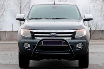 Ford Ranger 2011–2022 Přední ochranný rám WT022 Black (nerez) fotografie 1