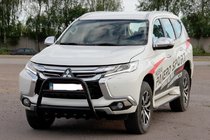 Mitsubishi Pajero Sport 2015– Přední ochranný rám WT008 Black (nerez) fotografie 2