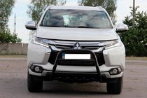 Mitsubishi Pajero Sport 2015– Přední ochranný rám WT008 Black (nerez) fotografie 4