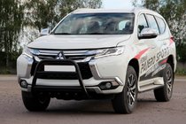 Mitsubishi Pajero Sport 2015– Přední ochranný rám WT008 Black (nerez) fotografie 5