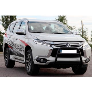 Přední ochranný rám WT008 Black (nerez) Mitsubishi Pajero Sport 2015– fotografie 3