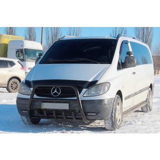 Nerezový přední ochranný rám (bullbar) XL-WT025 Black Mercedes Vito W639 2004–2014 fotografie 3