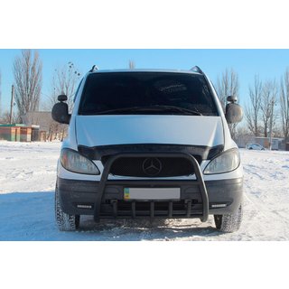 Nerezový přední ochranný rám (bullbar) XL-WT025 Black Mercedes Vito W639 2004–2014 fotografie 2