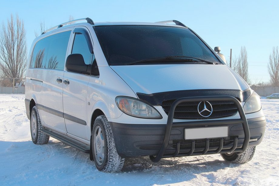Mercedes Vito W639 2004–2014 Nerezový přední ochranný rám (bullbar) XL-WT025 Black Image