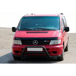 Přední ochranný rám (bullbar) s bočními tyčemi WT002 Plus Black (nerez) Mercedes Vito W638 1996–2003 fotografie 1
