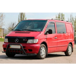 Přední ochranný rám (bullbar) s bočními tyčemi WT002 Plus Black (nerez) Mercedes Vito W638 1996–2003 fotografie 3