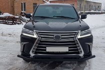 Lexus LX570/450d 2008–2022 Přední ochranný rám ST014 Black (2015+, nerez) fotografie 2